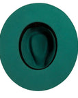 Rancher | Womens Teal Wide Brim Felt Fedora Hat