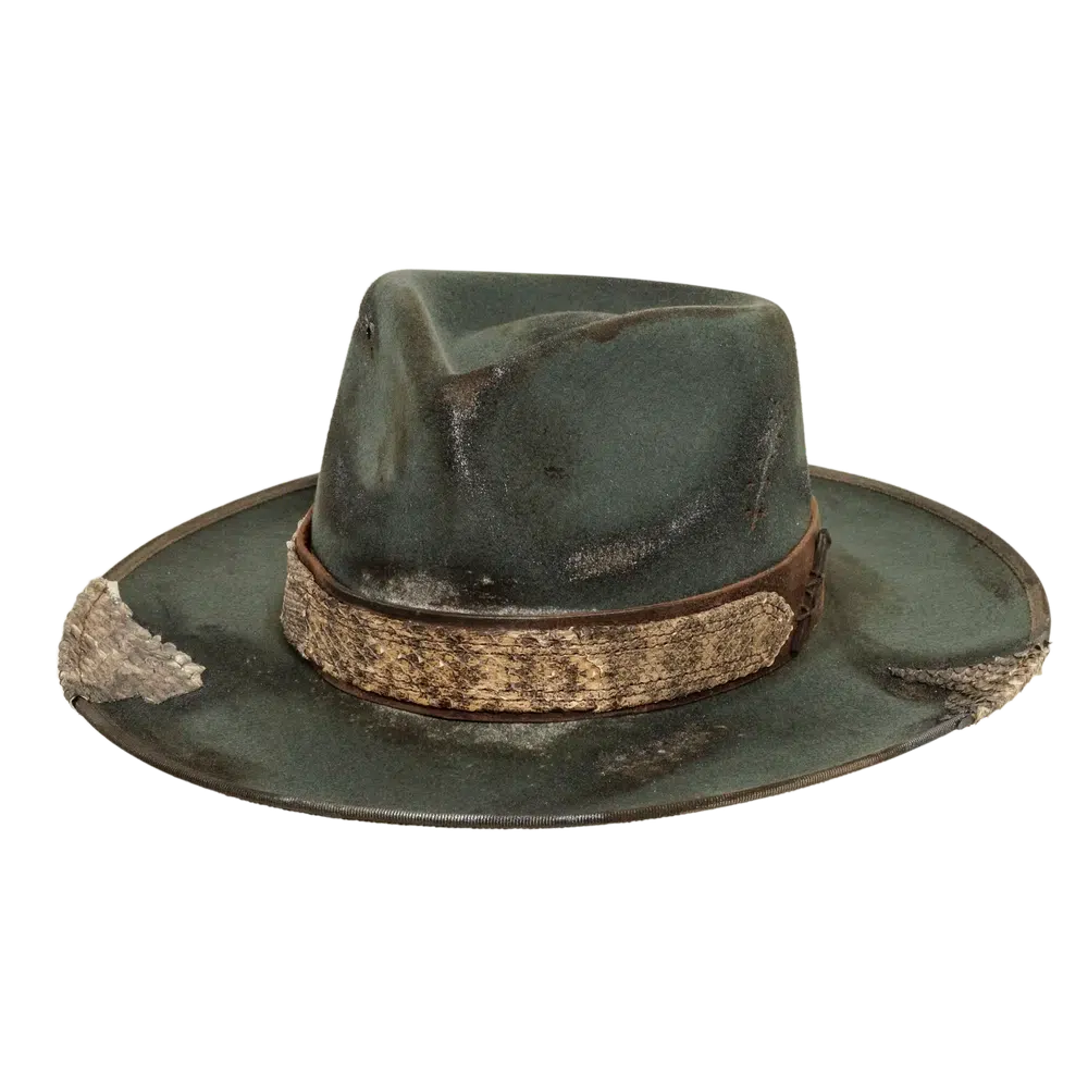 rattler grey fedora hat angled right view