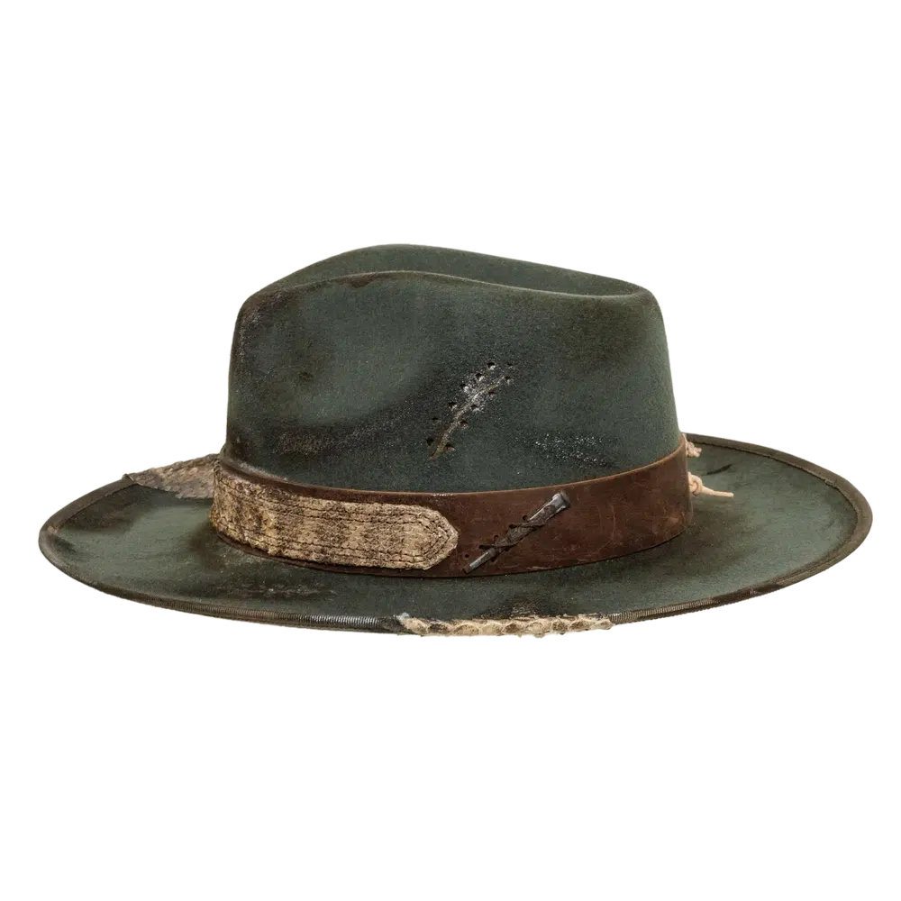 rattler grey fedora hat side view