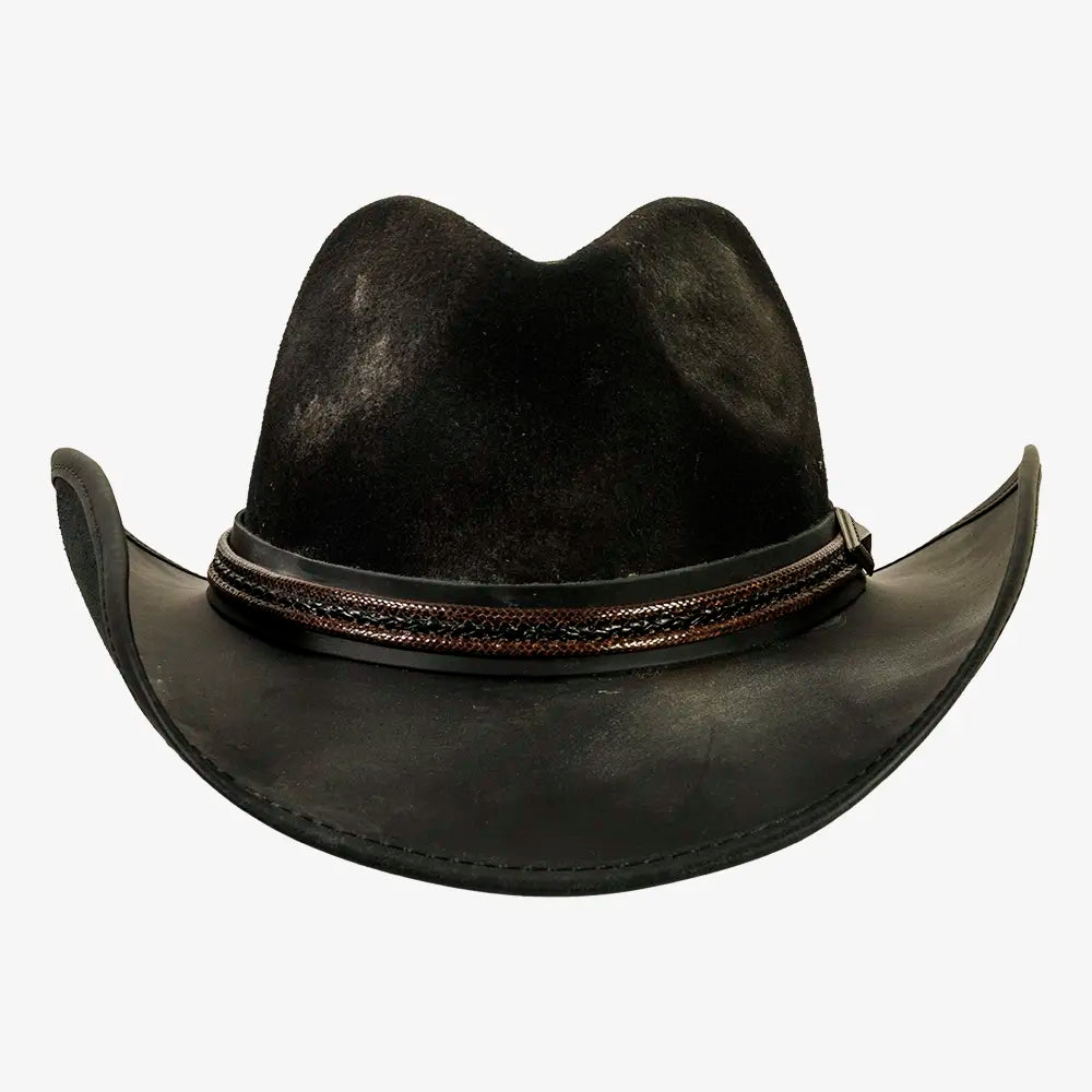 Unisex Leather Hat - American Hat Makers American Hatmakers Durango Leather Hat – aztex-hats main image 2