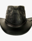 Renegade | Mens Pinch Front Curled Western Leather Cowboy Hat