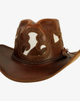 Renegade | Mens Pinch Front Curled Western Leather Cowboy Hat