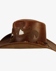 Renegade | Mens Pinch Front Curled Western Leather Cowboy Hat