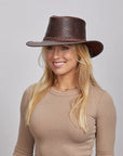 Roughneck | Womens Buffalo Leather Outback Hat