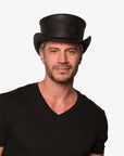 Royal Skull | Mens Leather Top Hat