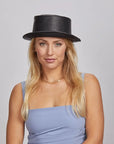 Rumble | Womens Leather Pork Pie Hat