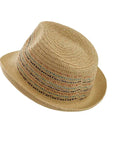 Seacliff Fedora Straw Hat Top Angled View