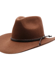 Sequioa Mens Brown Felt Cowboy Hat Angled View