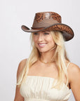 Sierra | Womens American Leather Cowgirl Hat