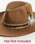skylark gold leather hat band