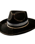 Small Town Black Felt Fedora Side View