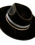 Small Town | Mens Black Wide Brim Felt Fedora Hat