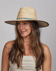 St Tropez | Womens Wide Brim Palm Braid Sun Hat