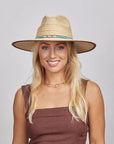 St Tropez | Womens Wide Brim Palm Braid Sun Hat