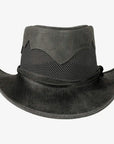 Stampede | Mens Cowhide Leather Cowboy Hat with Mesh Sides