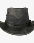 Stampede | Womens Cowhide Leather Cowgirl Hat with Mesh Sides
