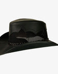 Stampede | Mens Cowhide Leather Cowboy Hat with Mesh Sides