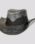 Stampede | Mens Cowhide Leather Cowboy Hat with Mesh Sides