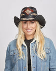 Storm | Womens Leather and Rattlesnake Cowgirl Hat