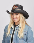 Storm | Womens Leather and Rattlesnake Cowgirl Hat