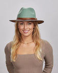 Summit | Womens Felt Leather Fedora Hat