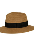A side view of a Sunday Beige Straw Sun Hat