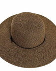 Trevi Coffee Straw Sun Hat Top View