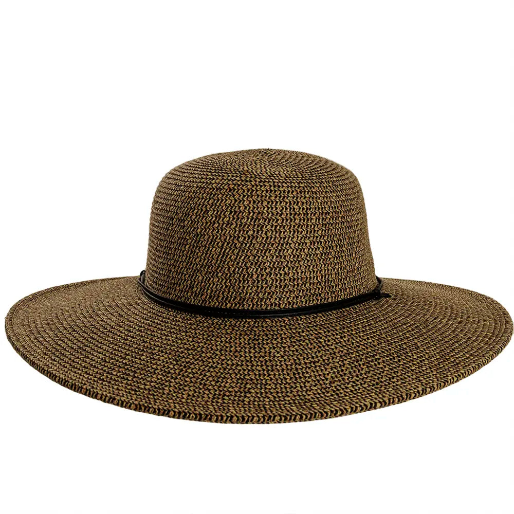 Trevi Coffee Straw Sun Hat Front View