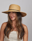 Trevi | Womens Wide Brim Straw Sun Hat