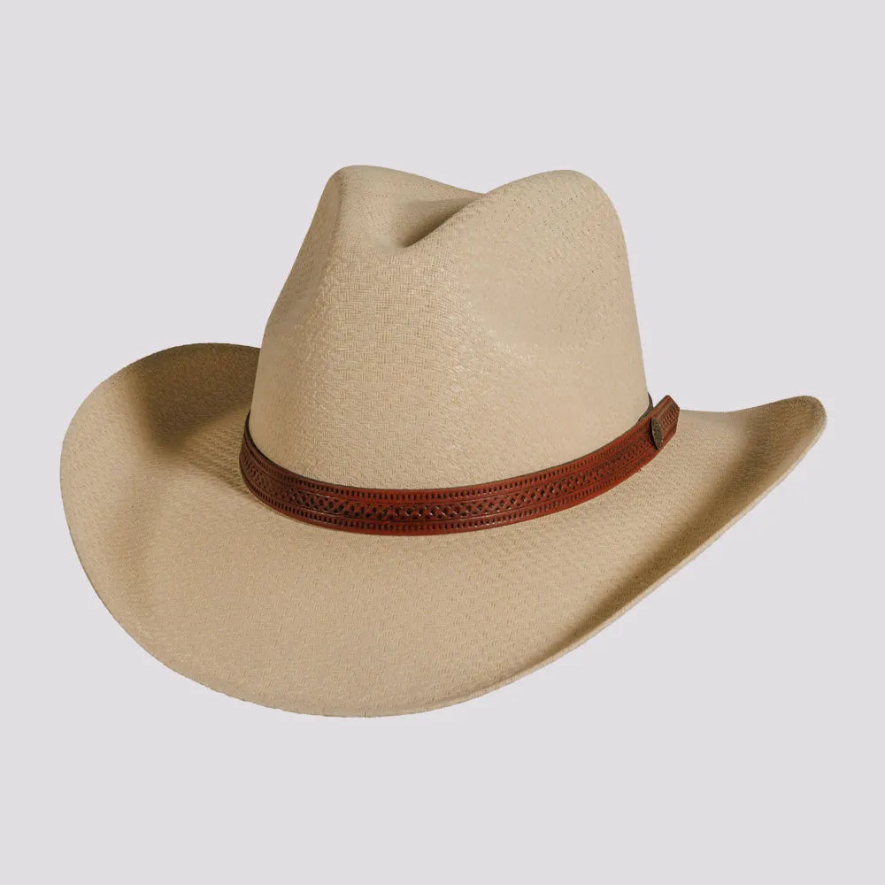 Tulsa Mens Woven Cotton Canvas Australiano Cowboy Hat – American