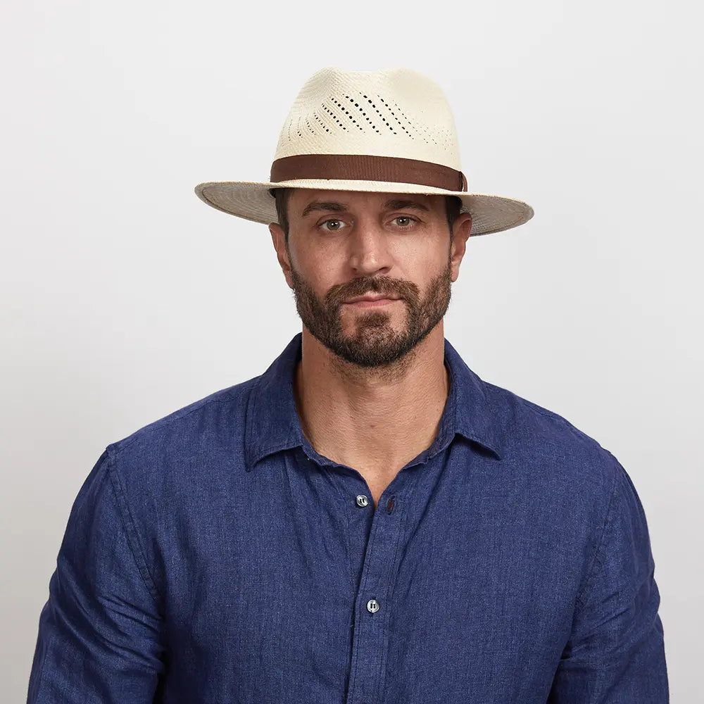 Tulum Mens Panama Straw Fedora Hat – American Hat Makers