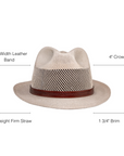 Tuscany Cream Womens Fedora Hat Infographics
