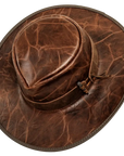 unforgiven brown leather outback top angled view