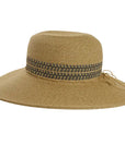 Victoria Womens Natural Sun Straw Hat Side View