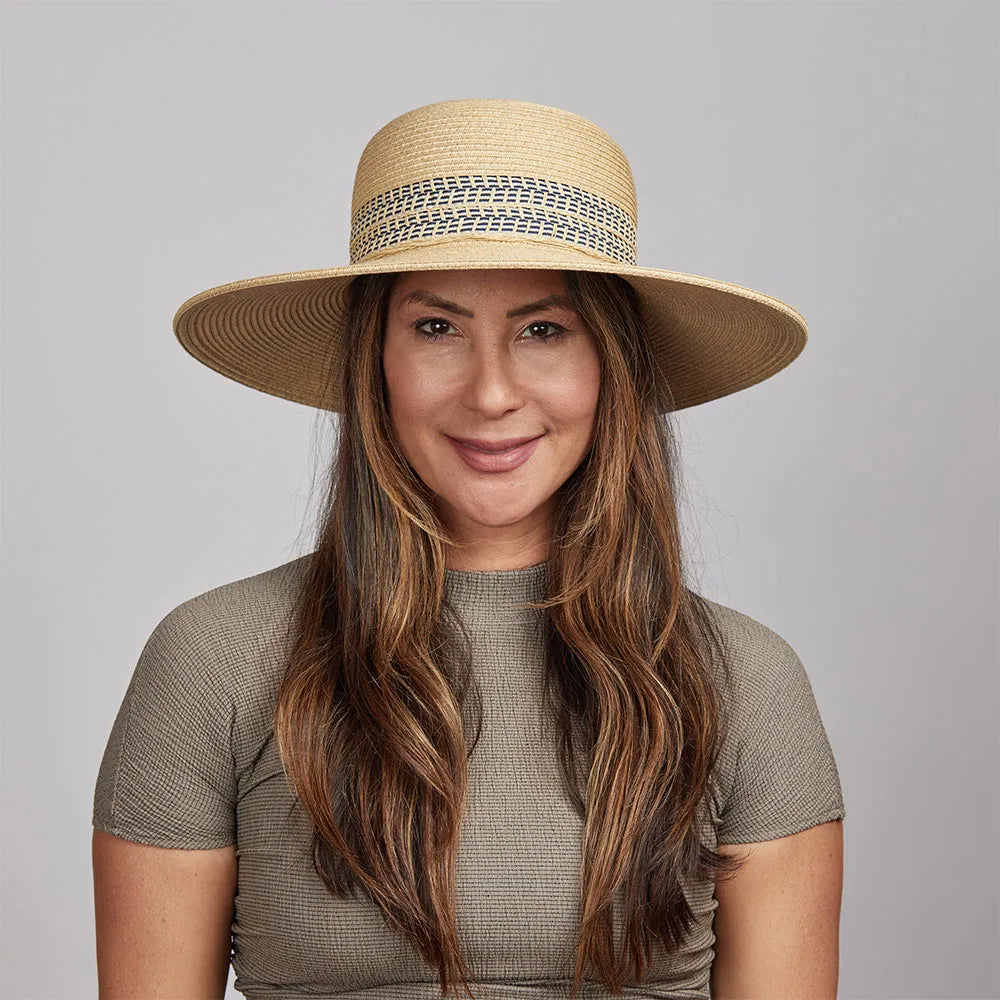 Victoria Womens Wide Brim Straw Sun Hat – American Hat Makers