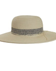Victoria Womens White Sun Straw Hat Side View