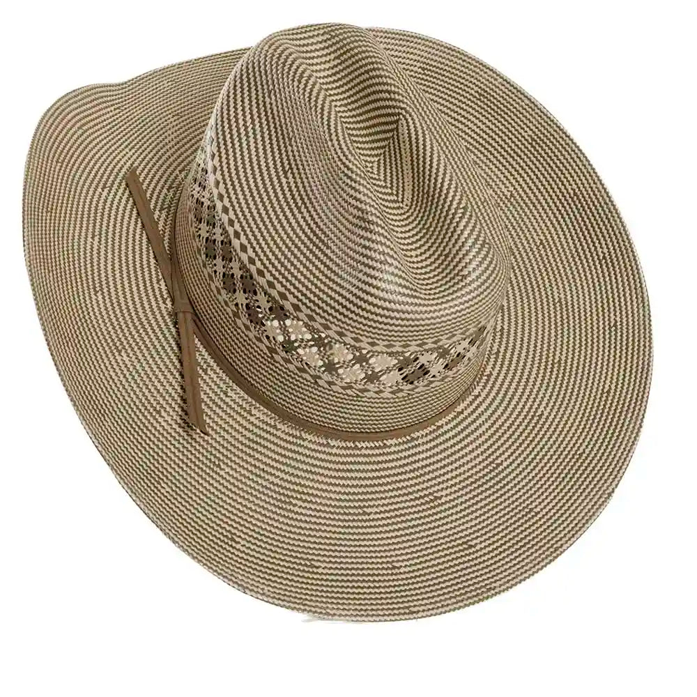 Waco Womens Straw Cowboy Hat Top Angled View
