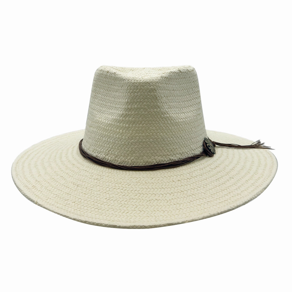 Zanzibar | Mens Cream Straw Panama Safari Sun Hat – American Hat