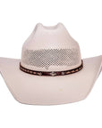 Austin Cream Straw Cowboy Hat by American Hat Makers front view