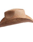 Belle natural straw western hat by American Hat Makers side view