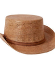Everglades Straw Palm Top Hat by American Hat Makers angled right view