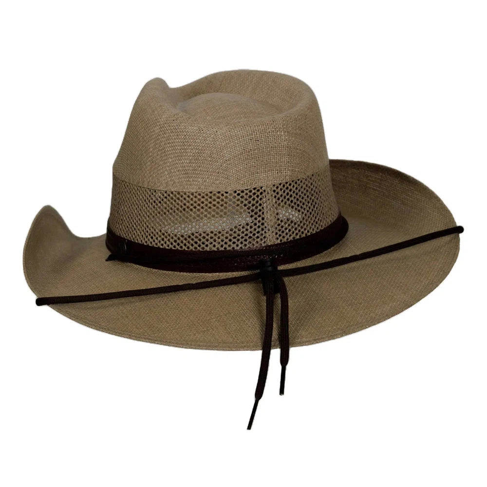 Florence Curl Tan Cowboy Hat Rear View