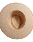Johvan natural straw sun hat by American Hat Makers bottom view