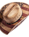 Liberty natural straw cowboy hat by American Hat Makers angled left view