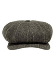 Argo Brown 8 Quarter Flat Cap by American Hat Makers front view