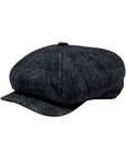 Argo Charcoal 8 Quarter Flat Cap by American Hat Makers angled view