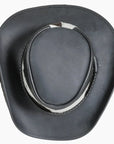 Pinto Black top view leather cowboy hat