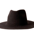 Black Rancher Felt Fedora Hat by American hat Makers angled view
