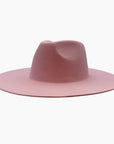 Rancher | Womens Soft Pink Wide Brim Felt Fedora Hat