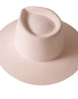 white felt fedora by american hat makers back view